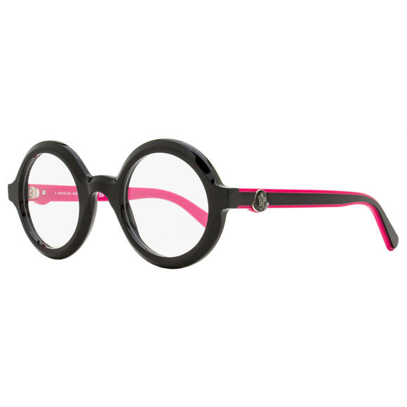 Moncler Round Eyeglasses ML5194 01A Black/Red 48mm - Picture 1 of 3